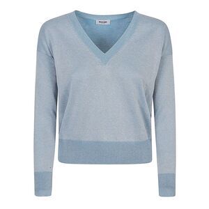 Base Women Cotton Blend V-Neck Sweater